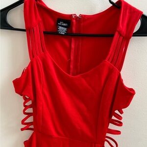 Beautiful Stylish Red Dress with side design